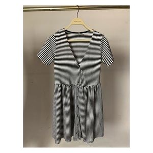 Striped babydoll dress